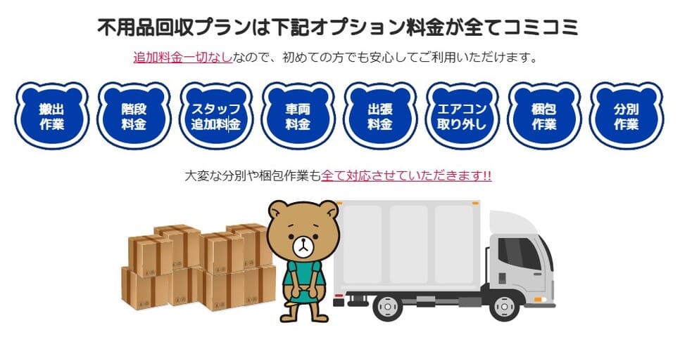 不用品回収くまのての画像